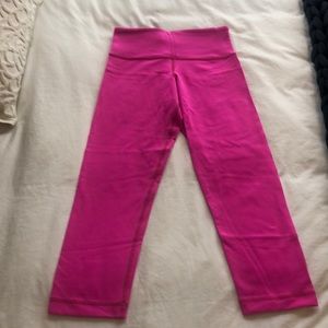 Pink Lululemon - Cropped Leggings - Size 4